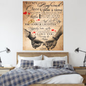 Love Quote voor Boyvriend | Lovely Quottes Gift Canvas Afdruk (Insitu (Slaapkamer))