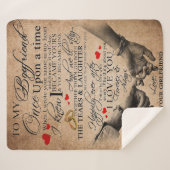 Love Quote voor Boyvriend | Lovely Quottes Gift Sherpa Deken (Voorkant (horizontaal))