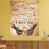 Love Quote voor Boyvriend | Overeenkomende couponc Canvas Afdruk (Insitu (Woonkamer))