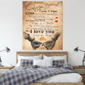 Love Quote voor Boyvriend | Overeenkomende couponc Canvas Afdruk (Insitu (Slaapkamer))