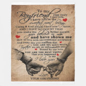 Love Quote voor Boyvriend | Overeenkomende couponc Fleece Deken (Voorkant)