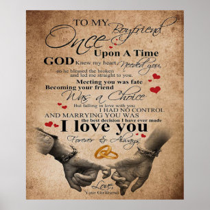 Love Quote voor Boyvriend   Overeenkomende couponc Poster