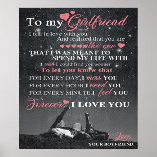 Love Quote voor Boyvriend   Overeenkomende couponc Poster