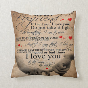 Love Quote voor Boyvriend   Startdecor Kussen