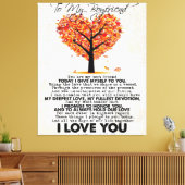Love Quote voor Boyvriend | Trendy Gift Canvas Afdruk (Insitu (Woonkamer))