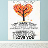 Love Quote voor Boyvriend | Trendy Gift Canvas Afdruk (Insitu (Houten vloer))