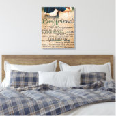 Love Quote voor Boyvriend | Trendy Gift Canvas Afdruk (Insitu (Slaapkamer))