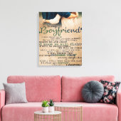 Love Quote voor Boyvriend | Trendy Gift Canvas Afdruk (Insitu (Woonkamer))