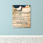 Love Quote voor Boyvriend | Trendy Gift Canvas Afdruk (Insitu (Houten vloer))