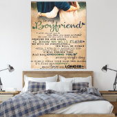 Love Quote voor Boyvriend | Trendy Gift Canvas Afdruk (Insitu (Slaapkamer))