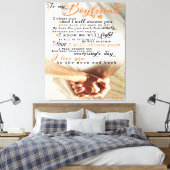 Love Quote voor Boyvriend | Trendy Gift Canvas Afdruk (Insitu (Slaapkamer))