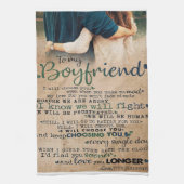 Love Quote voor Boyvriend | Trendy Gift Theedoek (Verticaal)