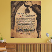 Love Quote voor Husband | Beste cadeautje voor de  Canvas Afdruk (Insitu (Woonkamer))