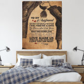 Love Quote voor Husband | Beste cadeautje voor de  Canvas Afdruk (Insitu (Slaapkamer))
