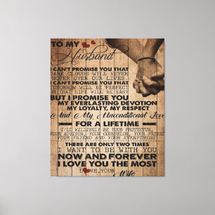Love Quote voor Husband Beste cadeautje voor de Canvas Afdruk