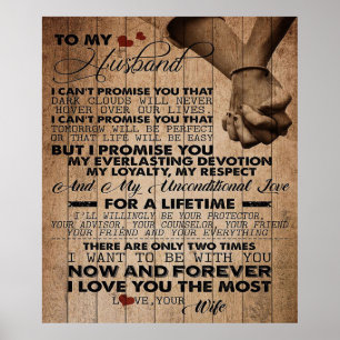 Love Quote voor Husband   Beste cadeautje voor de  Poster