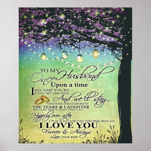 Love Quote voor Husband | Beste cadeautje voor de  Poster (Voorkant)