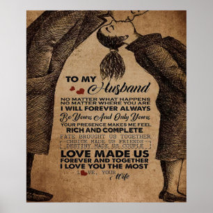 Love Quote voor Husband   Beste cadeautje voor de  Poster