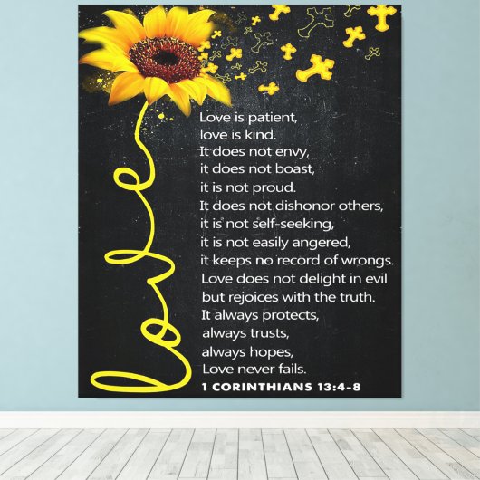 Love Quote voor Husband | Cute Decor Canvas Afdruk (Insitu (Houten vloer))