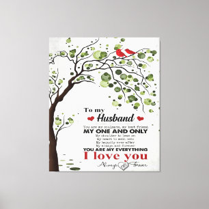 Love Quote voor Husband Cute Decor Canvas Afdruk