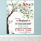 Love Quote voor Husband | Cute Decor Canvas Afdruk (Insitu (Houten vloer))