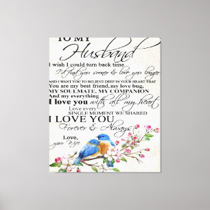 Love Quote voor Husband Cute Decor Canvas Afdruk