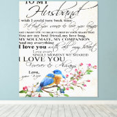 Love Quote voor Husband | Cute Decor Canvas Afdruk (Insitu (Houten vloer))