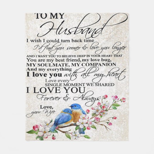 Love Quote voor Husband | Cute Decor Fleece Deken (Voorkant)