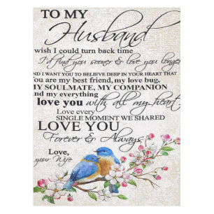 Love Quote voor Husband Cute Decor Tafelkleed