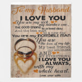 Love Quote voor Husband | Cute Gift for Boyvriend Fleece Deken (Voorkant)