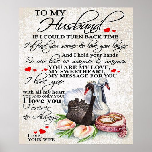 Love Quote voor Husband | Cute Gift for Boyvriend Poster (Voorkant)