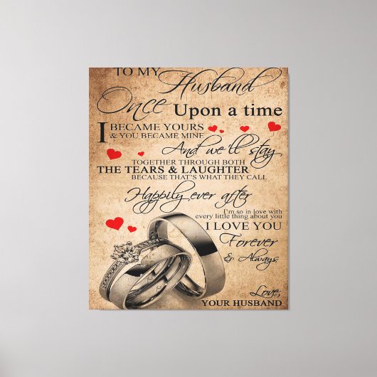 Love Quote voor Husband | Funny Quottes Gift Canvas Afdruk (Voorkant)