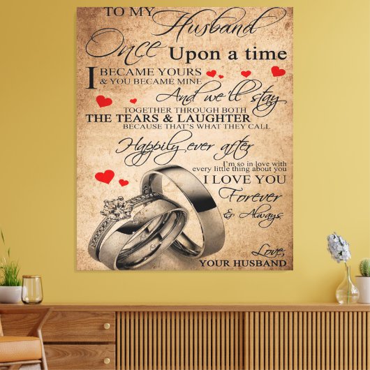 Love Quote voor Husband | Funny Quottes Gift Canvas Afdruk (Insitu (Woonkamer))