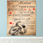 Love Quote voor Husband | Funny Quottes Gift Canvas Afdruk (Insitu (Houten vloer))
