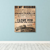 Love Quote voor Husband | Funny Quottes Gift Canvas Afdruk (Insitu (Houten vloer))