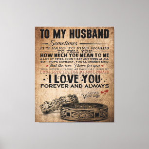 Love Quote voor Husband   Funny Quottes Gift Canvas Afdruk
