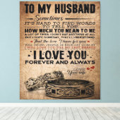 Love Quote voor Husband | Funny Quottes Gift Canvas Afdruk (Insitu (Houten vloer))