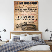 Love Quote voor Husband | Funny Quottes Gift Canvas Afdruk (Insitu (Slaapkamer))