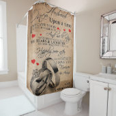 Love Quote voor Husband | Funny Quottes Gift Douchegordijn (In situ)