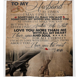 Love Quote voor Husband Funny Quottes Gift Douchegordijn