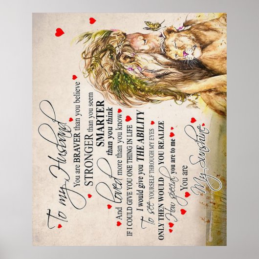 Love Quote voor Husband | Funny Quottes Gift Poster (Voorkant)