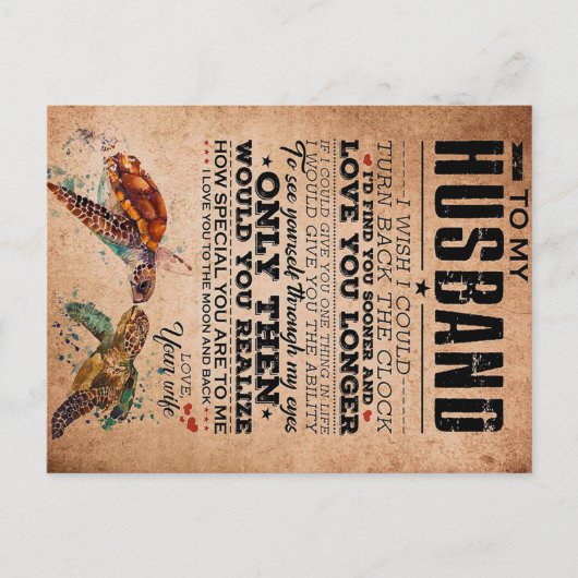 Love Quote voor Husband Gift Idea, Husband Birthda Briefkaart (Voorkant)