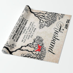 Love Quote voor Husband Gift Idea, Husband Birthda Cadeaupapier