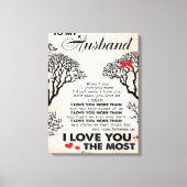 Love Quote voor Husband Gift Idea, Husband Birthda Canvas Afdruk (Voorkant)