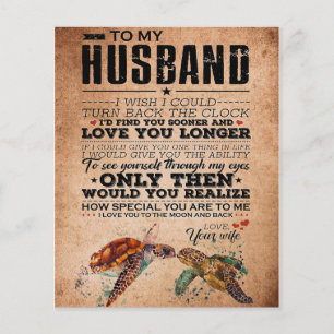 Love Quote voor Husband Gift Idea, Husband Birthda Flyer