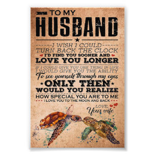 Love Quote voor Husband Gift Idea, Husband Birthda Foto Afdruk