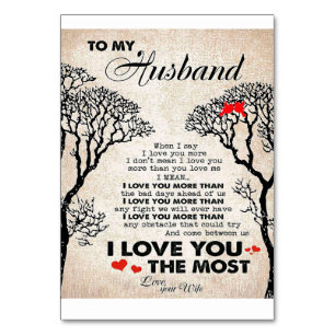 Love Quote voor Husband Gift Idea, Husband Birthda Kaart