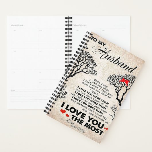 Love Quote voor Husband Gift Idea, Husband Birthda Planner (Display)
