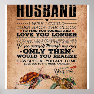 Love Quote voor Husband Gift Idea, Husband Birthda Poster