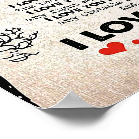 Love Quote voor Husband Gift Idea, Husband Birthda Poster (Hoek)